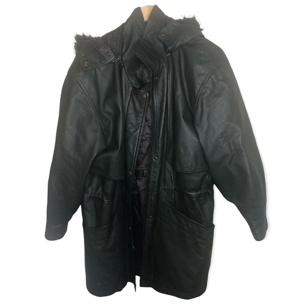 Wilson Leather Soft Green Hooded Leather Jacket